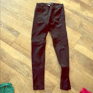 Black stitched leggings